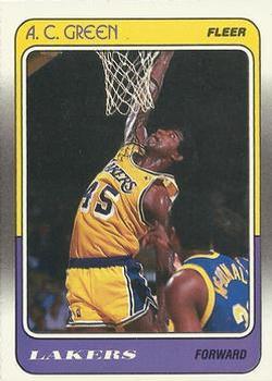#66 A.C. Green - Los Angeles Lakers - 1988-89 Fleer Basketball