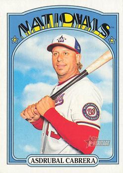 #66 Asdrubal Cabrera - Washington Nationals - 2021 Topps Heritage Baseball