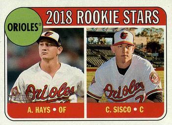 #66 Chance Sisco / Austin Hays - Baltimore Orioles - 2018 Topps Heritage Baseball