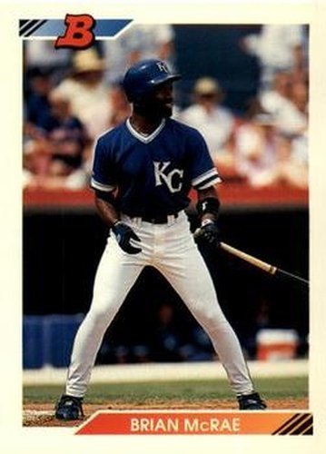 #66 Brian McRae - Kansas City Royals - 1992 Bowman Baseball
