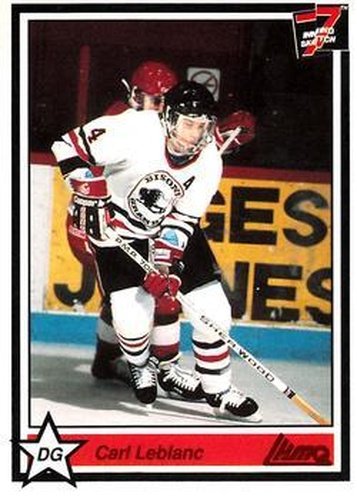 #66 Carl Leblanc - Granby Bisons - 1990-91 7th Inning Sketch QMJHL Hockey