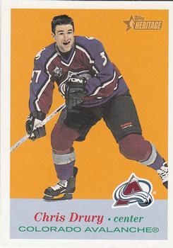 #66 Chris Drury - Colorado Avalanche - 2001-02 Topps Heritage Hockey