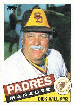 #66 Dick Williams - San Diego Padres - 1985 Topps Baseball