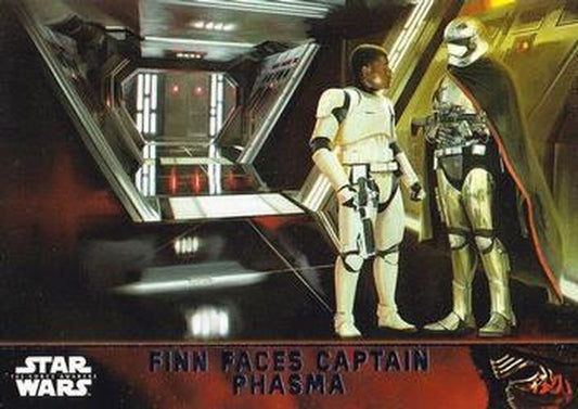 #66 Finn Faces Captain Phasma - 2015 Topps Star Wars The Force Awakens