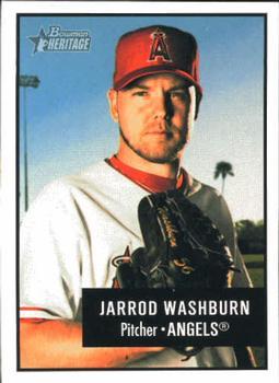 #66 Jarrod Washburn - Anaheim Angels - 2003 Bowman Heritage Baseball