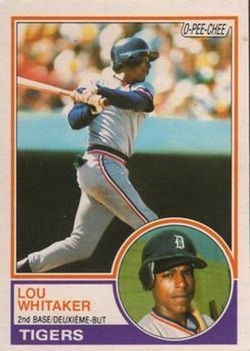#66 Lou Whitaker - Detroit Tigers - 1983 O-Pee-Chee Baseball