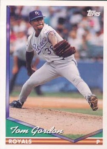#66 Tom Gordon - Kansas City Royals - 1994 Topps Baseball