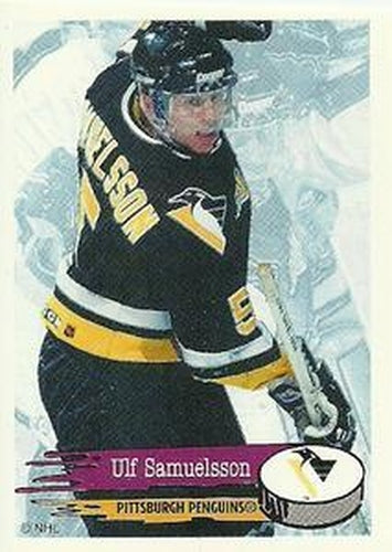 #66 Ulf Samuelsson - Pittsburgh Penguins - 1995-96 Panini Hockey Stickers