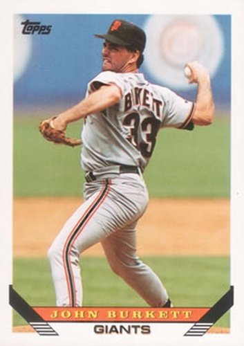 #66 John Burkett - San Francisco Giants - 1993 Topps Baseball
