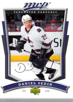 #66 Daniel Sedin - Vancouver Canucks - 2007-08 Upper Deck MVP Hockey