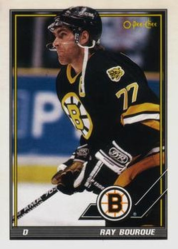 #66 Ray Bourque - Boston Bruins - 1991-92 O-Pee-Chee Hockey