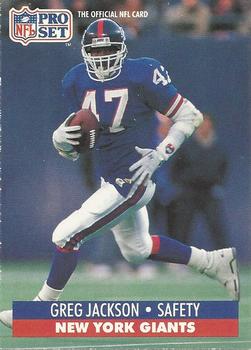 #66 Greg Jackson - New York Giants - 1991 Pro Set Football