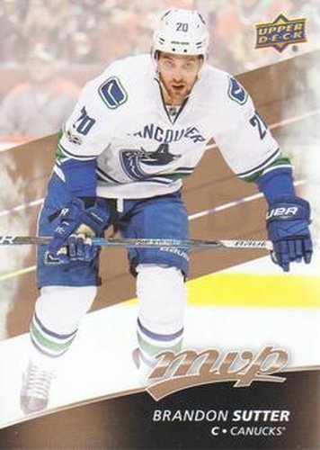 #66 Brandon Sutter - Vancouver Canucks - 2017-18 Upper Deck MVP Hockey