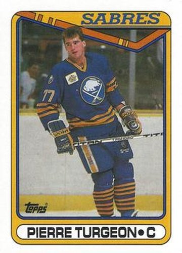 #66 Pierre Turgeon - Buffalo Sabres - 1990-91 Topps Hockey