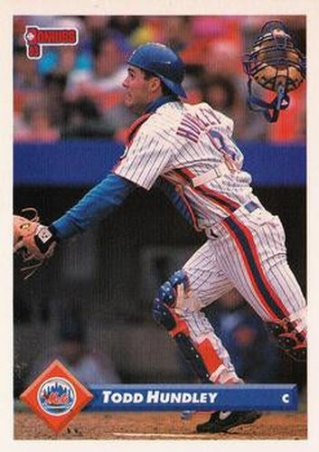 #66 Todd Hundley - New York Mets - 1993 Donruss Baseball