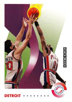 #466 Isiah Thomas / Bill Laimbeer - Detroit Pistons - 1991-92 SkyBox Basketball