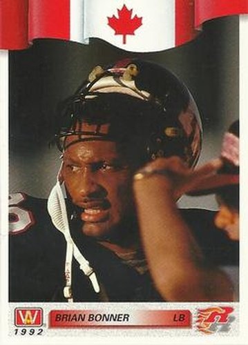 #66 Brian Bonner - Ottawa Rough Riders - 1992 All World CFL Football