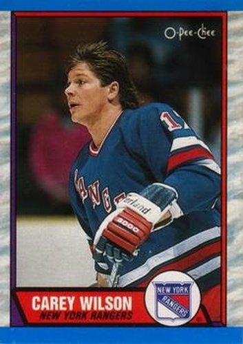 #66 Carey Wilson - New York Rangers - 1989-90 O-Pee-Chee Hockey