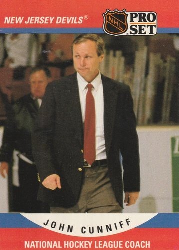 #670 John Cunniff - New Jersey Devils - 1990-91 Pro Set Hockey