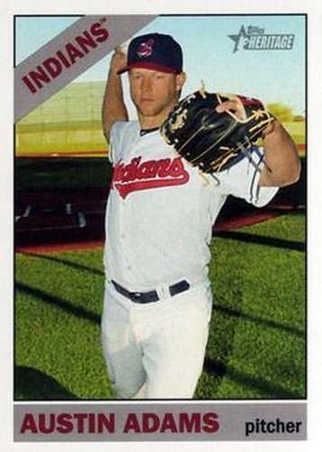 #670 Austin Adams - Cleveland Indians - 2015 Topps Heritage Baseball