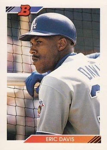 #671 Eric Davis - Los Angeles Dodgers - 1992 Bowman Baseball