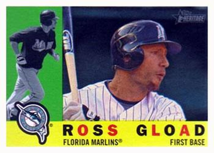 #671 Ross Gload - Florida Marlins - 2009 Topps Heritage Baseball