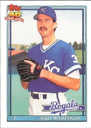 #671 Andy McGaffigan - Kansas City Royals - 1991 O-Pee-Chee Baseball