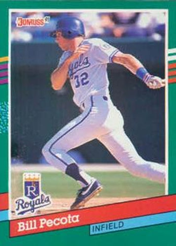 #672 Bill Pecota - Kansas City Royals - 1991 Donruss Baseball