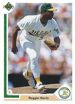 #672 Reggie Harris - Oakland Athletics - 1991 Upper Deck Baseball
