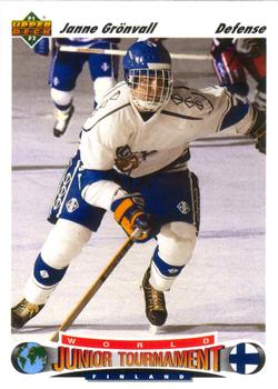 #672 Janne Gronvall - Finland - 1991-92 Upper Deck Hockey