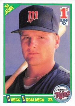 #672 Chuck Knoblauch - Minnesota Twins - 1990 Score Baseball
