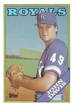 #672 John Davis - Kansas City Royals - 1988 Topps Baseball