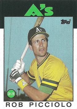 #672 Rob Picciolo - Oakland Athletics - 1986 Topps Baseball