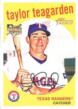 #672 Taylor Teagarden - Texas Rangers - 2008 Topps Heritage Baseball