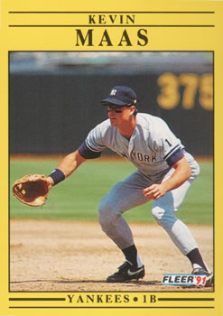 #672 Kevin Maas - New York Yankees - 1991 Fleer Baseball