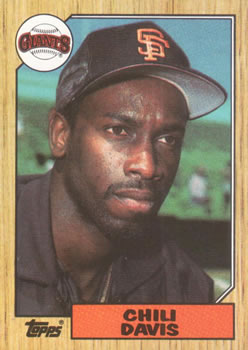 #672 Chili Davis - San Francisco Giants - 1987 Topps Baseball