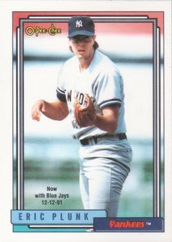 #672 Eric Plunk - Toronto Blue Jays - 1992 O-Pee-Chee Baseball