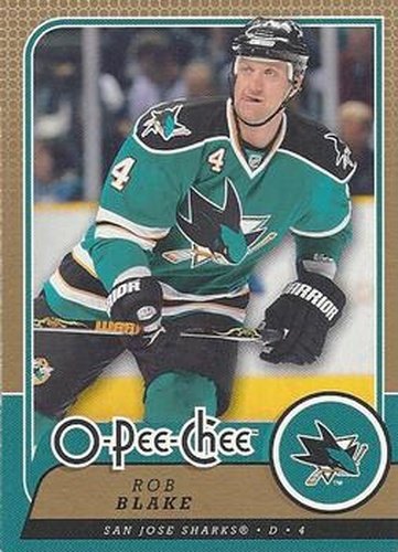 #672 Rob Blake - San Jose Sharks - 2008-09 O-Pee-Chee Hockey