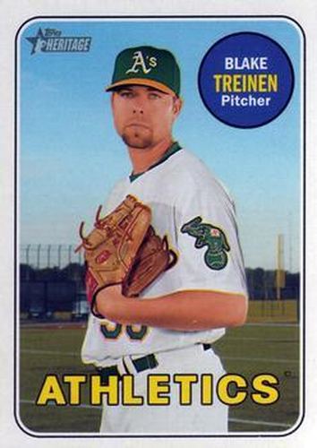 #673 Blake Treinen - Oakland Athletics - 2018 Topps Heritage Baseball