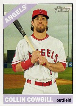 #673 Collin Cowgill - Los Angeles Angels - 2015 Topps Heritage Baseball