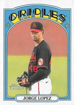 #673 Jorge Lopez - Baltimore Orioles - 2021 Topps Heritage Baseball