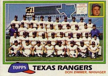#673 Texas Rangers / Don Zimmer - Texas Rangers - 1981 Topps Baseball