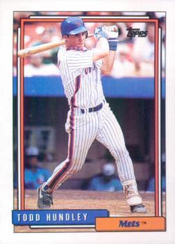 #673 Todd Hundley - New York Mets - 1992 Topps Baseball
