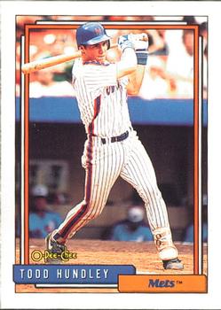 #673 Todd Hundley - New York Mets - 1992 O-Pee-Chee Baseball