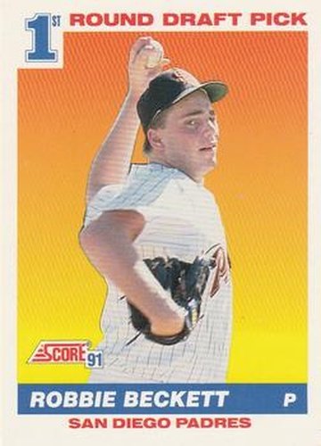 #673 Robbie Beckett - San Diego Padres - 1991 Score Baseball