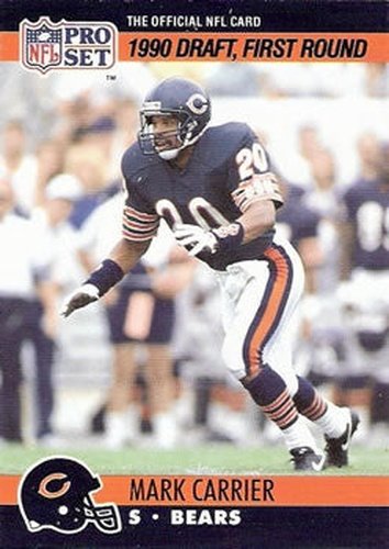 #674 Mark Carrier - Chicago Bears - 1990 Pro Set Football