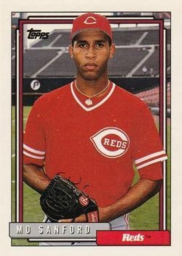 #674 Mo Sanford - Cincinnati Reds - 1992 Topps Baseball