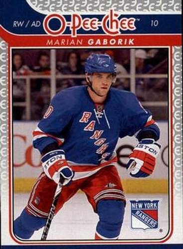 #674 Marian Gaborik - New York Rangers - 2009-10 O-Pee-Chee Hockey