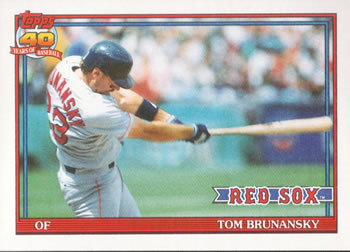 #675 Tom Brunansky - Boston Red Sox - 1991 Topps Baseball