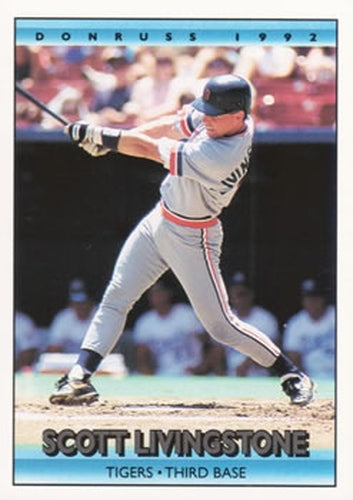 #675 Scott Livingstone - Detroit Tigers - 1992 Donruss Baseball